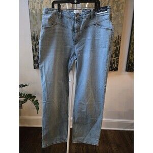 New Abercrombie Fitch Jeans Womens 34/18L Blue 90s Relaxed High Rise Curve Love